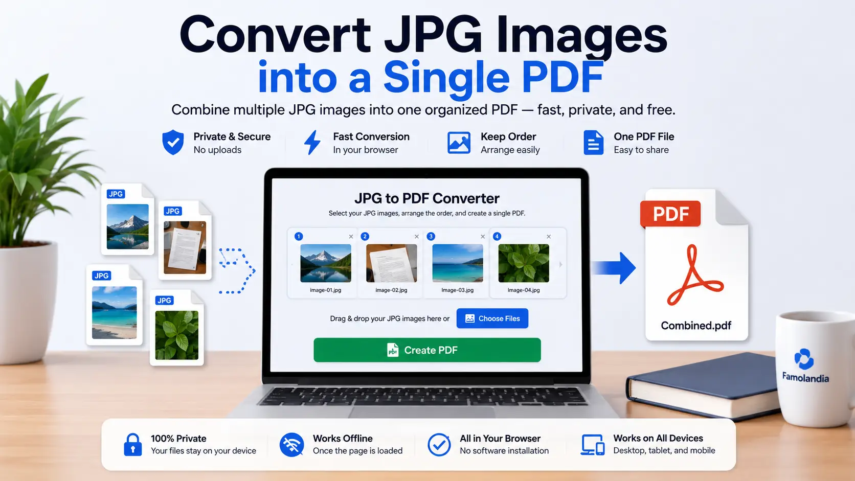 How to Convert JPG to PDF and Combine Images into One File